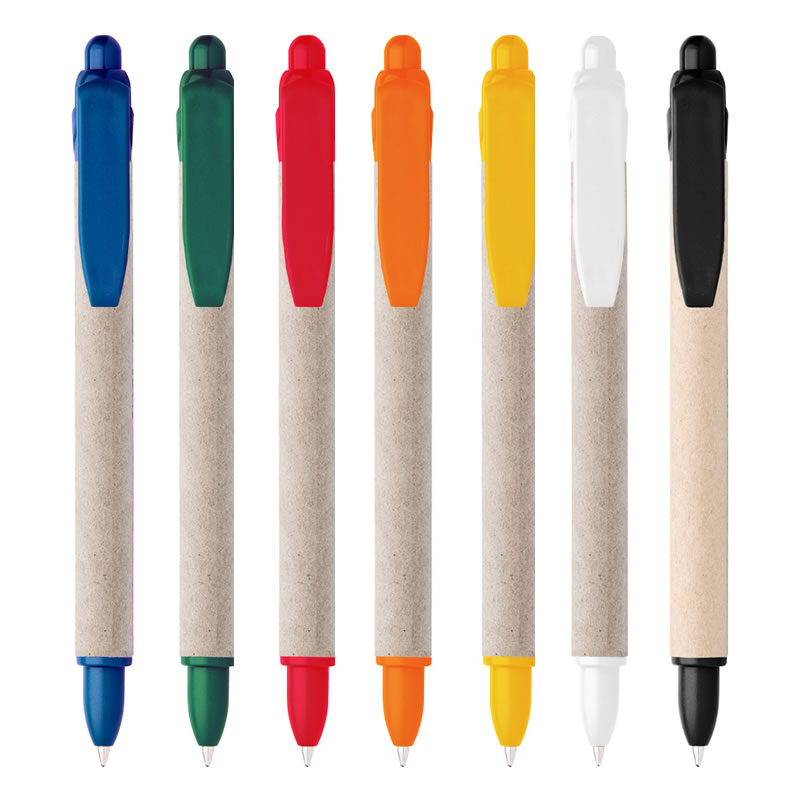 bolígrafos reciclados de colores