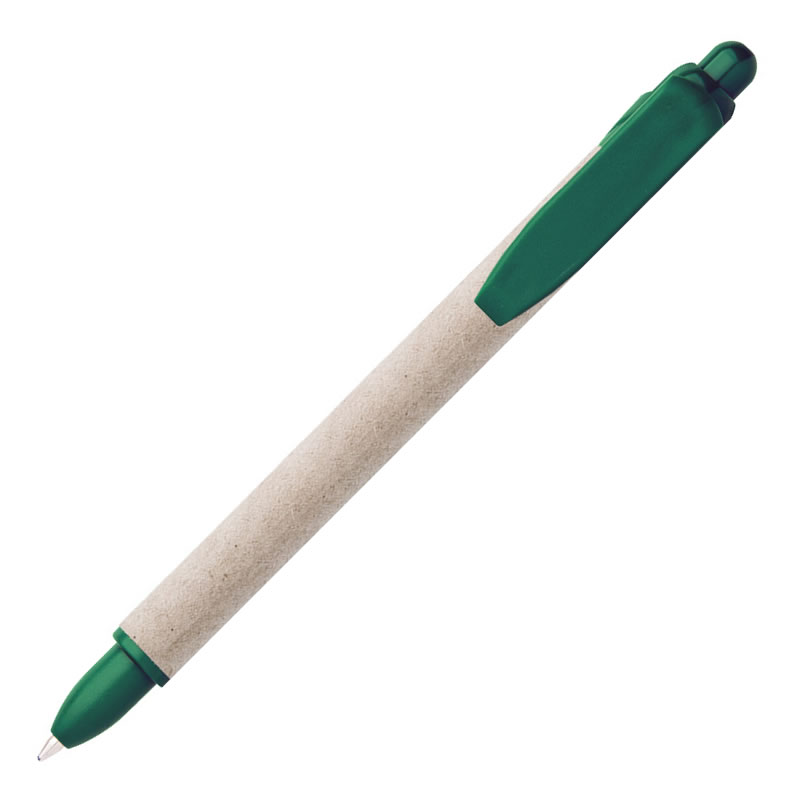 Bolígrafo de papel reciclado verde