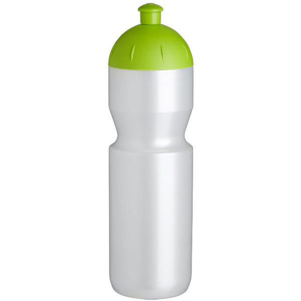 botella de plástico para deporte gris