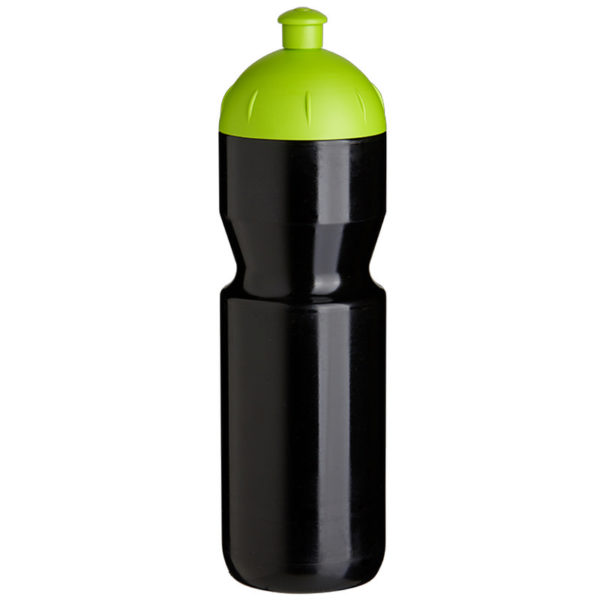 botella de plástico para deporte negra
