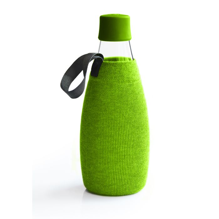 funda de botella biodegradable verde