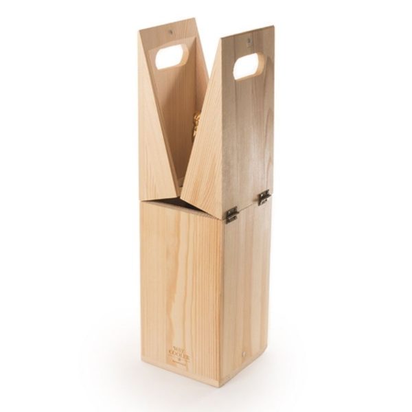 Caja madera fsc regalo botella vino y cubitera 5