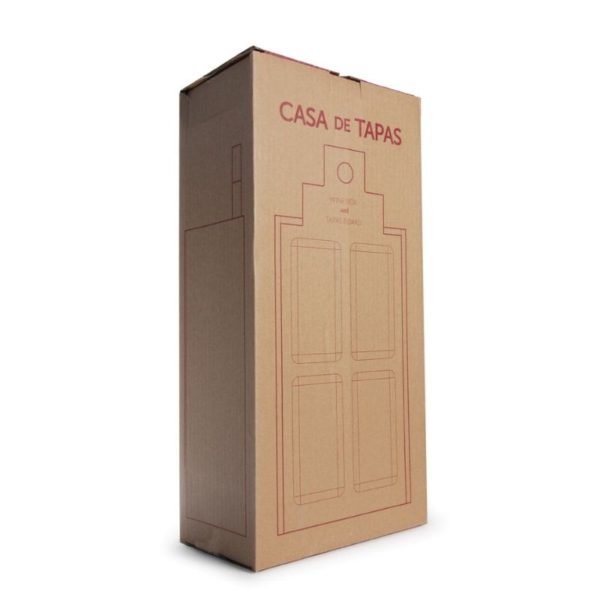 Caja de madera FSC para botella y tabla de tapas VI