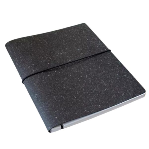 Cuaderno de piel reciclada negro