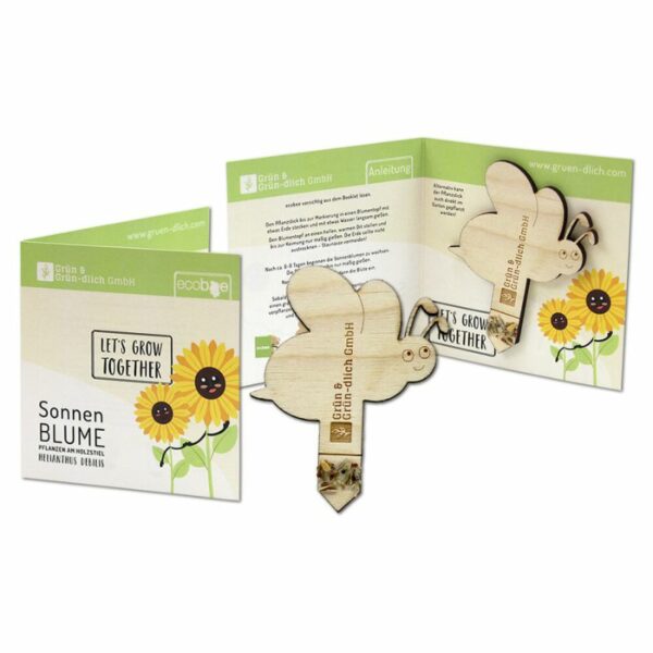 Postal eco abeja con semillas